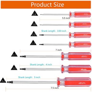 Triangle Screwdrivers Set 7 Sizes 1.4mm 1.8mm 2.0mm 2.3mm 2.7mm 3.0mm 4.2mm, SKZIRI 7in1 Triangle Screwdriver Tool Kit for Fixing Electronic Toys Household Electrical Appliances Repairs