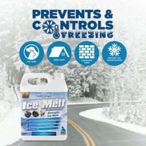 Pet Safe Ice Melt - Deicer for Driveway, Magnesium Chloride Ice Melt, Deicer Spray, Pet Safe Salt Ice Melt, Ice Dam Melt, Liquid Ice Melt, DeIcer for Sidewalks - Safe, Fast and Effective (1 Gallon)