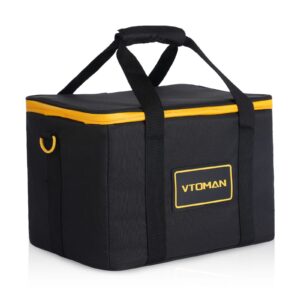 vtoman carrying case bag for portable power station jump 600x, black (jump 600x not included)