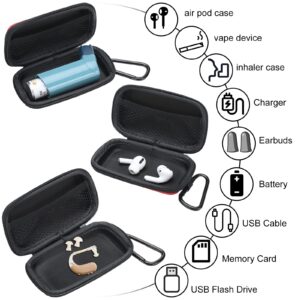 Woanger 4 Pcs Asthma Inhaler Travel Case Hearing Aid Case Earbud Case Portable Zipper Carry Case Travel Case with Mesh Pocket for Inhaler Hearing Aid Other Accessories from Dust and Dirt