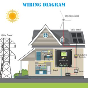 briidea Automatic Transfer Switch, 50A 5500 Watt ATS Dual Power Controller for Off Grid Solar Wind Systems DC 12V 24V 48V AC 110V 220V