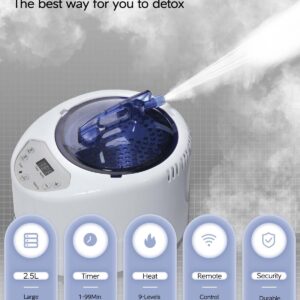 Simivol Sauna Steamer Machine, Portable Sauna Steamer, Steam Generator for Sauna, 2.5 Liter Home Sauna Steamer Pot with Remote Control, Steam Cup | Home Spa Sauna Accessories