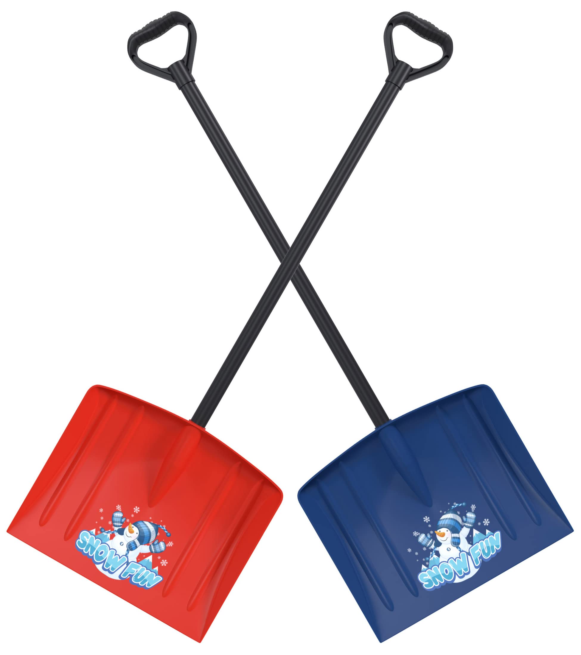 Kids Snow Shovel 36" Tall (2 Pack) - Kids Shovel, Winter Shovel, Snow Shovels for Snow Removal, Winter Toys Gifts for Kids Boys Girls