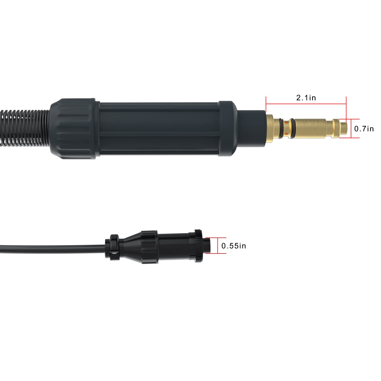 FORTON MIG Welding Gun Torch, 10ft 150A MIG Gun Replacement for Lincoln Magnum 100L K530-6 (150A) (150A)