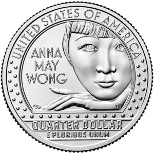 2022 P,D,S BU American Women Quarter Anna May Wong Quarter Choice Uncirculated US Mint 3 Coin Set