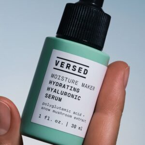 Versed Moisture Maker Hydrating Hyaluronic Serum - Lightweight Face Serum for Dry Skin, Moisturizing Polyglutamic Acid + Snow Mushroom Extract for Soothing, Plumping Hydration Day & Night (1oz)
