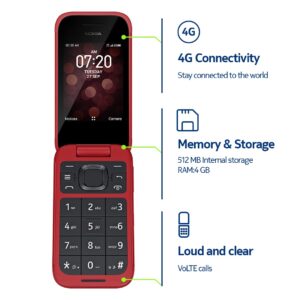 Nokia 2780 Flip | Unlocked | Verizon, AT&T, T-Mobile | Red