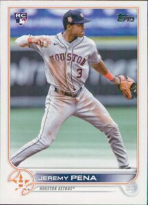2022 topps update #us253 jeremy pena nm-mt rc rookie houston astros baseball