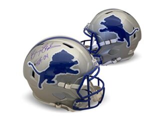 barry sanders autographed detroit signed full size replica football helmet hall of fame hof 2004 jsa coa