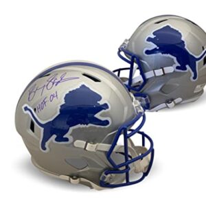 Barry Sanders Autographed Detroit Signed Full Size Replica Football Helmet Hall of Fame HOF 2004 JSA COA