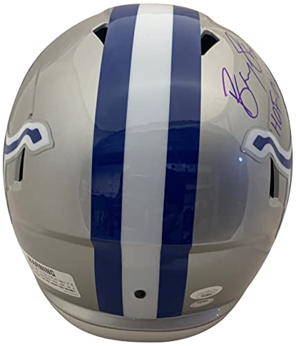 Barry Sanders Autographed Detroit Signed Full Size Replica Football Helmet Hall of Fame HOF 2004 JSA COA