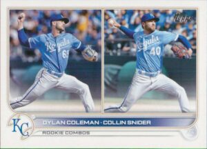 2022 topps update #us147 collin snider/dylan coleman nm-mt rc rookie kansas city royals baseball