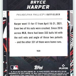 2022 Topps Fire Gold Minted #153 Bryce Harper NM-MT Philadelphia Phillies Baseball