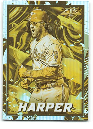 2022 Topps Fire Gold Minted #153 Bryce Harper NM-MT Philadelphia Phillies Baseball