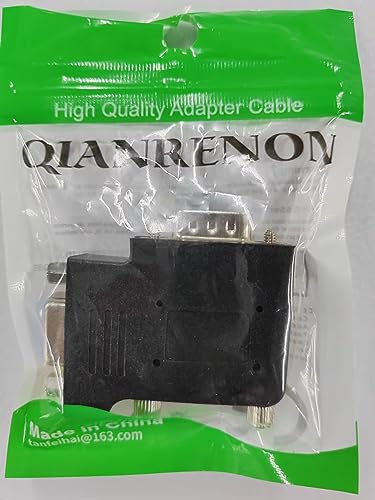 QIANRENON 90 Degree Angle VGA Male to VGA Female Adapter DB15 Male to Female Right Angle Connector VGA L-Shaped Angle Extender, for TV Computer Monitor Projector, Right Bend