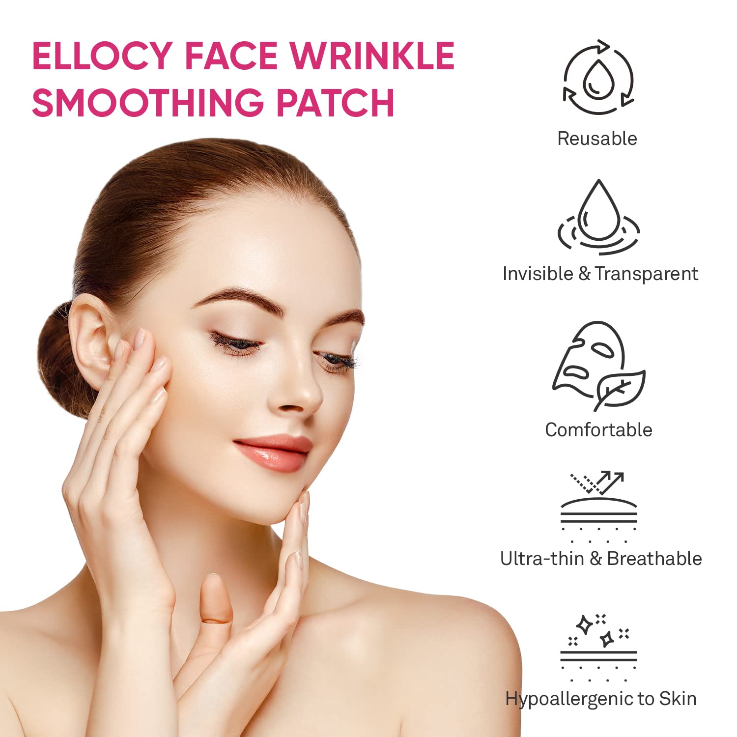 Ellocy Face Wrinkle Patches,192PCs Tape for Wrinkles Forehead Patches Anti Facial