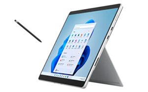 microsoft surface pro 8 tablet, 13" qhd touchscreen, intel core i5-1135g7 (up to 4.2ghz), intel iris xe graphics, 8gb ddr4 ram, 256gb pcie ssd, device only, windows 11h, platinum, with mtc stylus pen