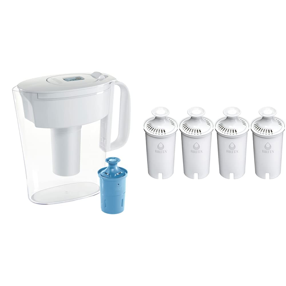 Brita Water Filter Pitcher Bundle with Elite Filter + Standard Replacement Filters