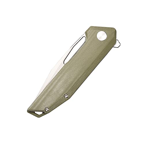 CMB Made Knives 8.26" Lurker Pocket Folding Knife D2 Steel Blade G10 Handle Camping Outdoors EDC CMB-10G (Green Satin)