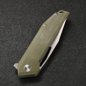 CMB Made Knives 8.26" Lurker Pocket Folding Knife D2 Steel Blade G10 Handle Camping Outdoors EDC CMB-10G (Green Satin)