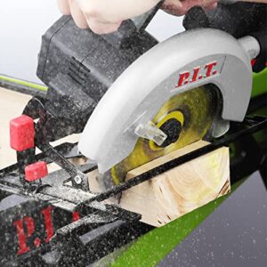 P.I.T. 20V 6-1/2 inch Cordless Circular Saw with 4.0Ah Lithium-Ion Battery and 24T 40T Circular Saw Blade, Max Cutting Depth 2-1/16”(90°), 1-7/16”(45°)