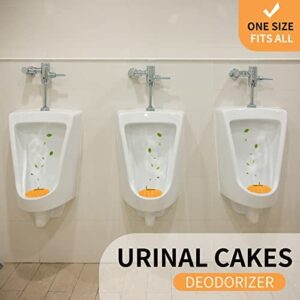 NEW EMBARK Urinal Screen Deodorizer - Urinal Cakes Anti-Splash Urinal Screen for Toilets at Home Office Bar Gyms Restaurants Schools - Toilet Urinal Guard with Lemon and Orange Scents 6.3"x6.3", 10pcs