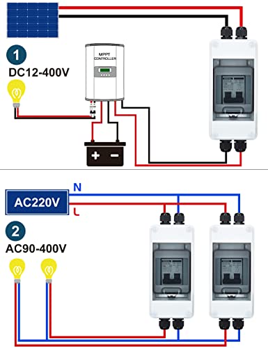 DIHOOL 15 Amp Circuit Breaker Box Cover, DC Disconnect Solar Panel Switch