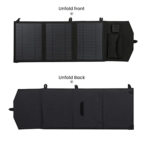 SUNYIMA 21W Portable Solar Panel Folding Foldable Solar Panels with 5V DC USB Port for Phone Battery Charge