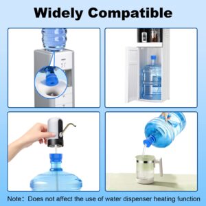 MYLOLF 3 & 5 Gallon Water Jug Cap, Reusable Food Grade Silicone Replacement Cap for 55mm Standard/Screw/Crown Tops Water Bottle and Water Dispensers, Non-Spill & Leak Free - 3PCS