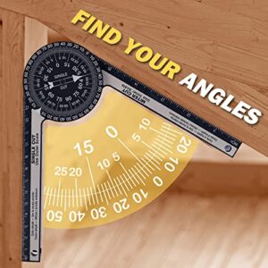 Angle Finder Miter Saw Protractor for Corner Measuring | Cool Gadgets for Making Crown Molding | Woodworking Tools for Carpenter Plumber All Building Trades | Miter Gauge Miter Angle Finder Tool Stuff