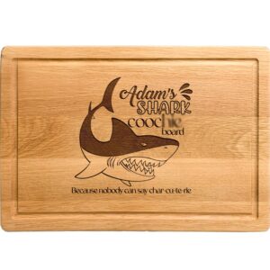 Customizable Shark Board, Shark Cutting Board, Personalized Christmas Gift for Men, Charcuterie Board, Meats and Cheeses Serving Boards, Shark Charcuterie Board