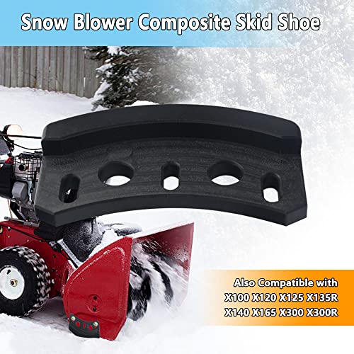 2-Pcs M135188 Snow Blower Composite Skid Shoe for John Deere 42'' 44'' 46'' 47'' Snow Blower - Replacement M46530 GXH3045 AM31235,Fits Model L 100 110 111 118 120 130 E 150 160 170 180 X 350 354 etc.