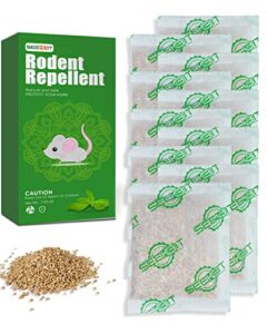 seekbit rodent repellent, 10 pack peppermint oil to repels mice and rats and other rodents, mouse deterrent for car engines to keep mice out, rat repellent for basements barns garages rv trucks