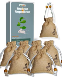 seekbit rodent repellent, peppermint oil repels mice and rats squirrel and other rodents, rat repellent for indoor outdoor rv home closets trucks car engines, mouse deterrent keep mice out, 7 pack