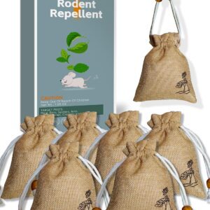 SEEKBIT Rodent Repellent, Peppermint Oil Repels Mice and Rats Squirrel and Other Rodents, Rat Repellent for Indoor Outdoor RV Home Closets Trucks Car Engines, Mouse Deterrent Keep Mice Out, 7 Pack