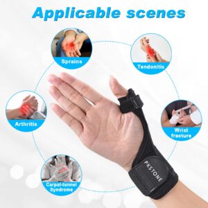 PKSTONE Thumb Brace,Thumb Spica Splint, Adjustable Breathable Wrist Splint/Hand Brace for Right and Left Hand, Pain Relief, Thumb & Wrist Support for Carpal Tunnel, Arthritis, Tendonitis, Sprains