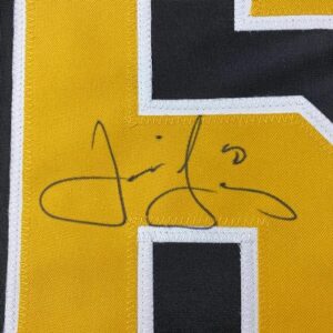 Autographed/Signed Jaromir Jagr Pittsburgh Black Hockey Jersey JSA COA