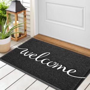 welcome matt for front door 30"x17.5" durable floor mat front door mat welcome door mats outdoor rug indoor non-slip door mat for entryway, home entrance, patio, high traffic areas