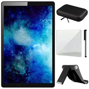 hyundai ht10wb2msg01 hytab plus 10wb2 10" tablet, hd ips, 3gb/32gb, space grey bundle with hard shell eva 10 inch case, deco gear screen protector, stylus pen and deco gear tablet stand
