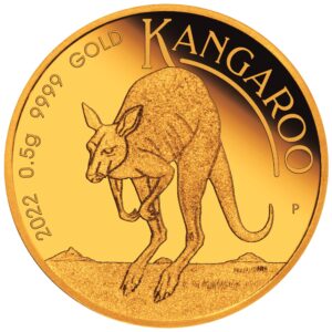 2022 p mini kangaroo 0.5 g gold coin in blister pack $2 seller mint state