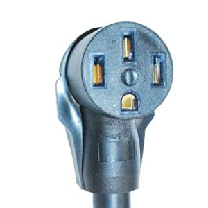 NEMA 10-50P to 14-50R 120V/240V 50 Amp 3 Prong Male Plug to 50 Amp 4 Prong Female Outlet Receptacle Generator RV Welder Dryer Power Cord Adapter