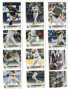 san diego padres / 2022 topps baseball team set (series 1 and 2) with (20) cards! ***includes (3) additional bonus cards of former padres greats tony gwynn, andy benes and benito santiago! ***