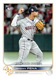 2022 topps update baseball #us276 jeremy pena rookie card astros - rookie debut