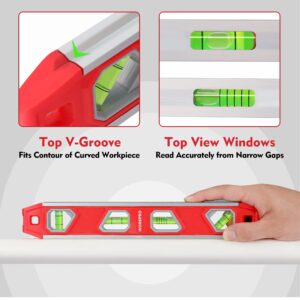 WORKPRO 12 Inch Magnetic Torpedo Level + 10 Inch Torpedo Level