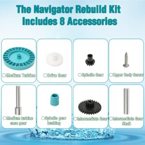 ArcViar Navigator Medium Turbine Spindle Gear Kit Replacement for Hayward Pool Vacuum Parts, Navigator Spindle Gear Rebuild Kit & Turbine Repair Kit, AXV079VP Pool Vacuum Parts