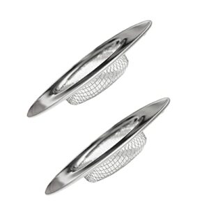 shower drain hair catcher sink strainer - 2 pcs tub drain hair catcher,bathtub hair catcher for drain,hair stopper for shower drain,stainless steel gadgets for 1.57"-3.07" drain hole standing - yawall
