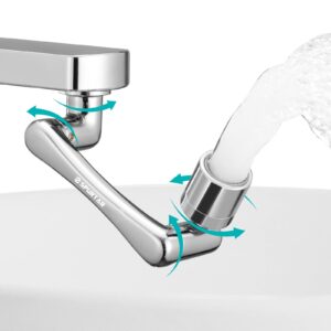 1440° faucet extender, spurtar multifunctional 1080° rotatable faucet aerator + 360° swivel faucet attachment, arm swivel extension faucet aerator, faucet extender for bathroom sink kitchen