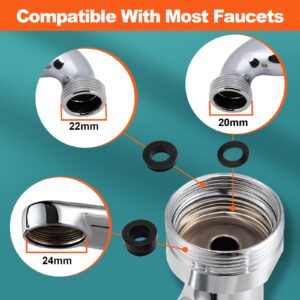 1440° Faucet Extender, Spurtar Multifunctional 1080° Rotatable Faucet Aerator + 360° Swivel Faucet Attachment, Arm Swivel Extension Faucet Aerator, Faucet Extender for Bathroom Sink Kitchen