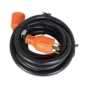 labwork 30a 15ft generator extension cord l14-30p to l14-30r 4 prong 125/250v up to 7500w 10 gauge sjtw generator cord