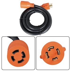 labwork 30A 15FT Generator Extension Cord L14-30P to L14-30R 4 Prong 125/250V Up to 7500W 10 Gauge SJTW Generator Cord